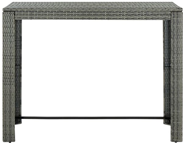 Zahradní stůl Zahradní barový stůl šedý 140,5 × 60,5 × 110,5 cm polyratan, 45878 Screen