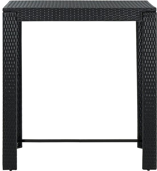 Zahradní stůl Zahradní barový stůl černý 100 × 60,5 × 110,5 cm polyratan, 45874 Screen