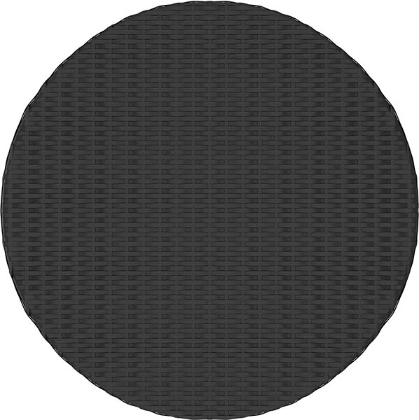Zahradní stůl Čajový stolek černý 68 × 68 × 30 cm polyratan, 310467 Screen