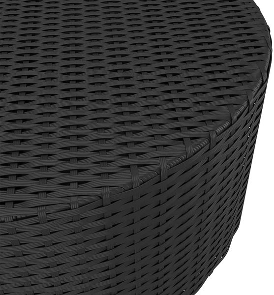 Zahradní stůl Čajový stolek černý 68 × 68 × 30 cm polyratan, 310467 Vlastnosti/technologie