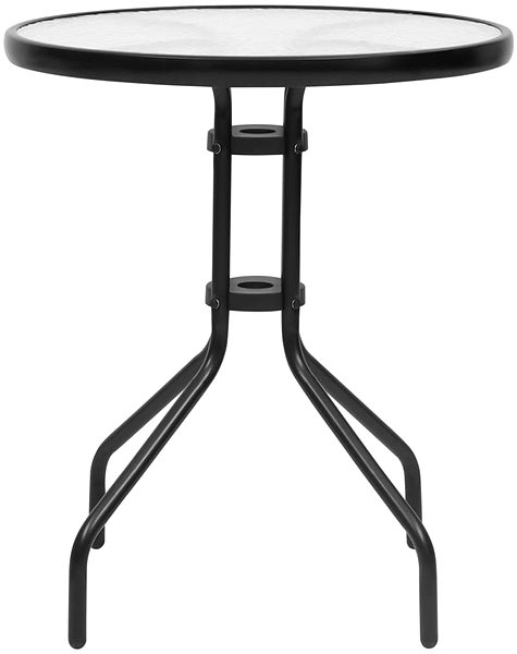 Zahradní stůl Zahradní stůl černý O60 × 70 cm ocel, 312496 Screen