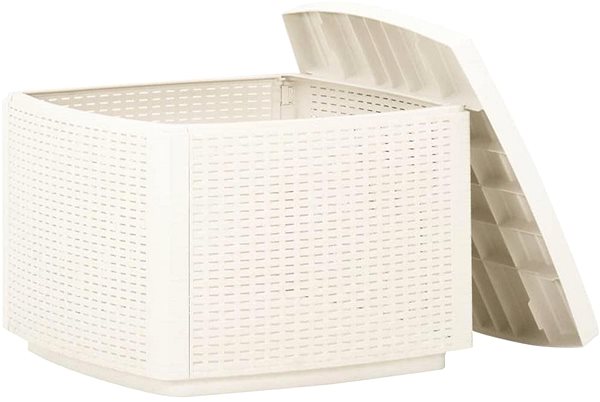 Zahradní stůl Zahradní stůl bílý 53 × 53 × 40 cm plast, 315856 Vlastnosti/technologie