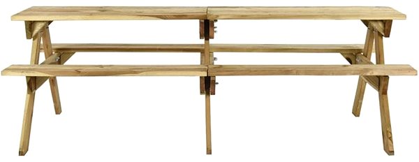 Zahradní stůl Piknikový stůl a lavice 220 × 122 × 72 cm impregnované borové dřevo, 318399 Screen
