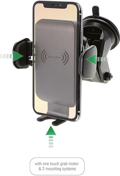 Handyhalterung 4smarts Wireless Car Charger VoltBeam Touch 2 10W schwarz Mermale/Technologie