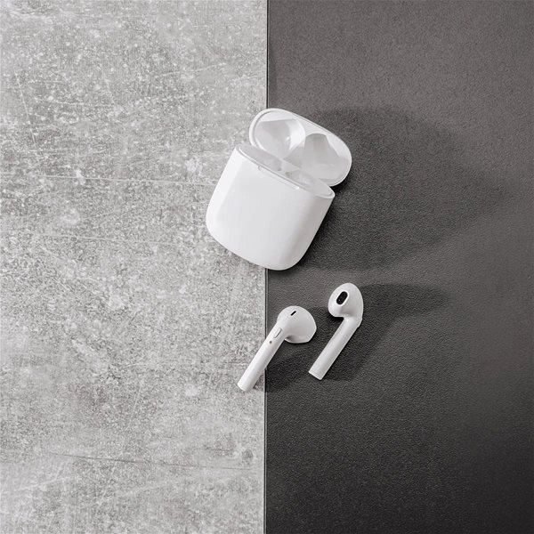 Wireless Headphones 4smarts TWS Bluetooth Headphones SkyPods Lite, White Lifestyle
