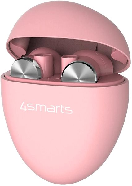 Kabellose Kopfhörer 4smarts TWS Bluetooth Headphones Pebble - pink Seitlicher Anblick