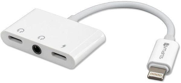 Adapter 4smarts Audio and Charging Splitter White Lateral view