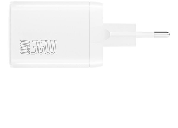 Töltő adapter 4smarts Wall Charger PDPlug Dual 36 W GaN 2C, fehér ...