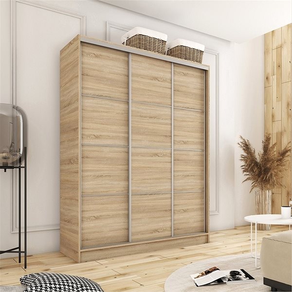 Nejlevnější nábytek Litolaris 150 wardrobe without mirror - sonoma oak .