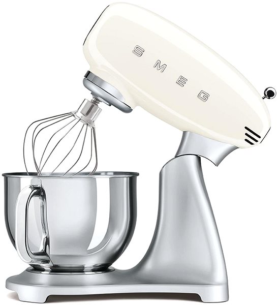 SMEG 50's Retro Style 4,8 l food processor cream, with stainless steel base .