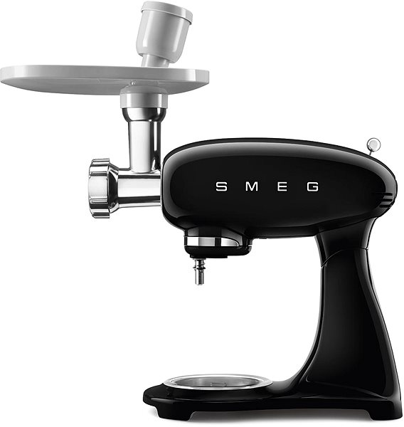 Küchenmaschine SMEG 50's Retro Style Küchenmaschine 4,8 Liter - Schwarz mit Edelstahlschüssel ...