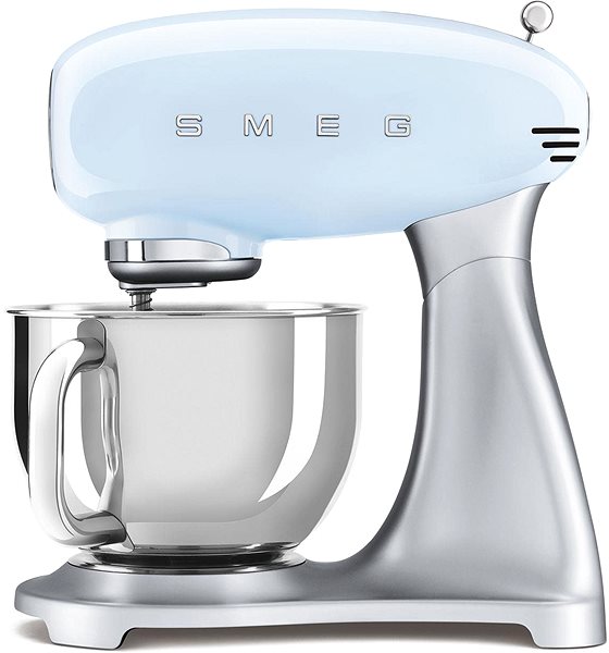 Küchenmaschine Küchenmaschine SMEG 50's Retro Style 4,8 Liter - Pastellblau mit Edelstahlsockel ...