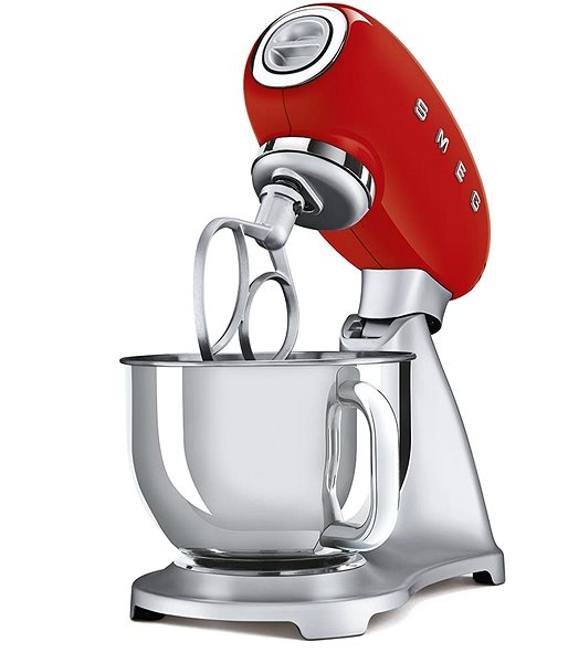 Küchenmaschine Küchenmaschine SMEG 50's Retro Style 4,8 Liter - Rot mit Edelstahlsockel ...