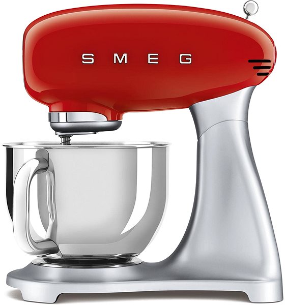 Kuchynský robot SMEG 50's Retro Style 4,8 l červený, s podstavcom z nehrdzavejúcej ocele ...