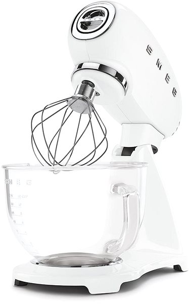 Küchenmaschine SMEG 50's Retro Style 4,8 l weiß, mit Glasschale ...