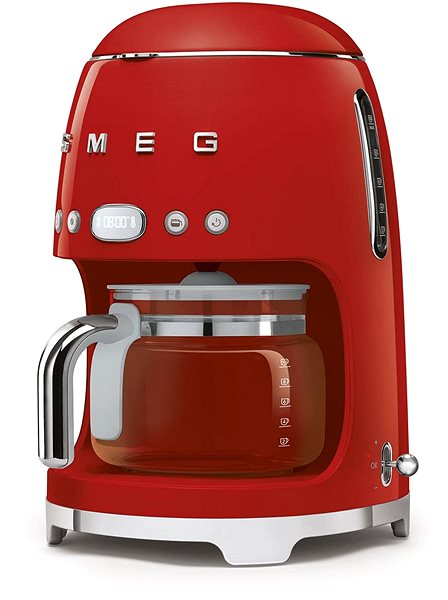 Filterkaffeemaschine SMEG 50er Jahre Retro Style 1,4l 10 Cup rot ...