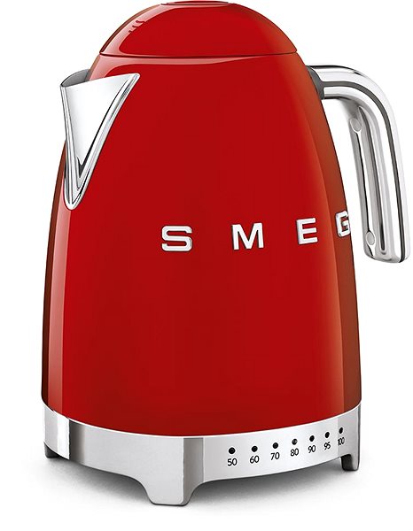 Wasserkocher SMEG 50's Retro Style 1,7l LED Anzeige rot ...