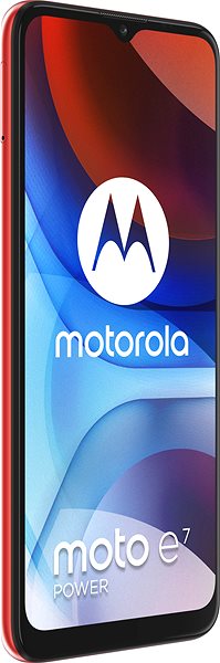 Mobiltelefon Motorola Moto E7 Power piros Oldalnézet