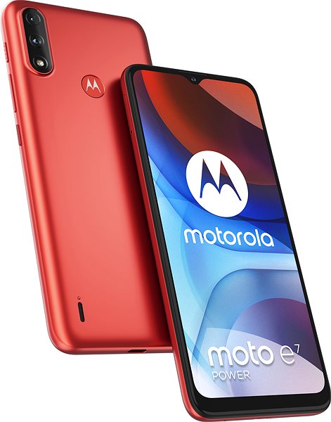 Mobilný telefón Motorola Moto E7 Power červená Lifestyle