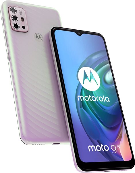 Handy Motorola Moto G10 perlfarben Lifestyle