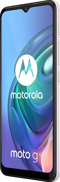 Handy Motorola Moto G10 perlfarben Seitlicher Anblick