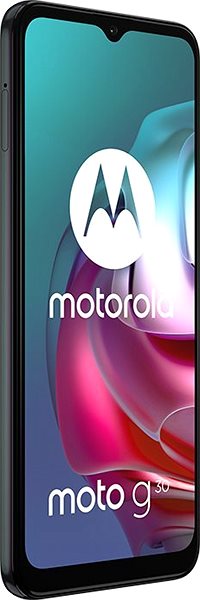Handy Motorola Moto G30 schwarz Seitlicher Anblick