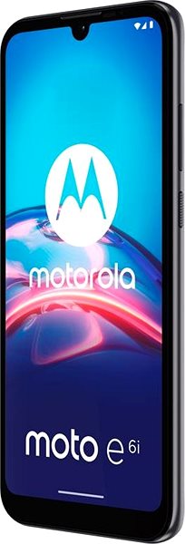 Handy Motorola Moto E6i - grau Seitlicher Anblick