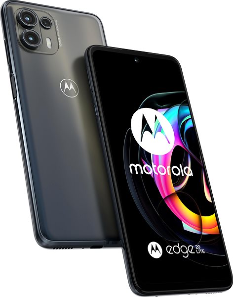 Handy Motorola EDGE 20 Lite 128GB Grau Lifestyle