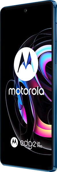 Handy Motorola EDGE 20 Pro 256 GB - blau Seitlicher Anblick