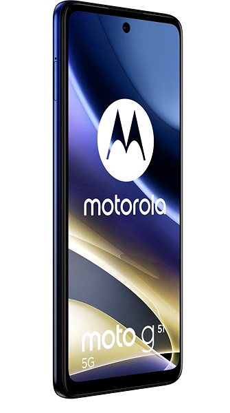 Mobile Phone Motorola Moto G51 5G blue Lateral view