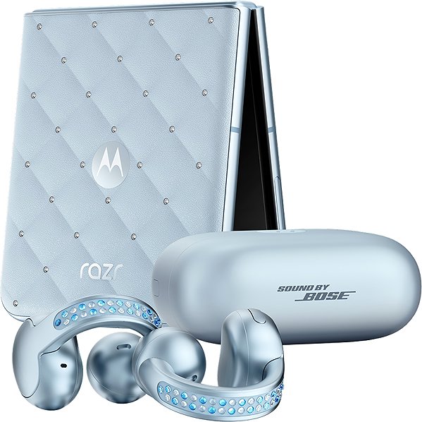 Mobiltelefon Motorola Razr 60 8GB/256GB + Moto Buds Loop Pantone ICE Melt Crystal by Swarovski® ...