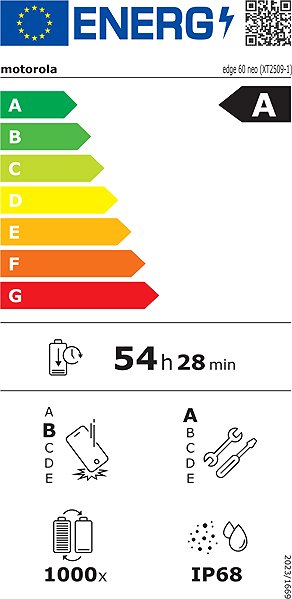 Mobile Phone Motorola EDGE 60 Neo Energy label