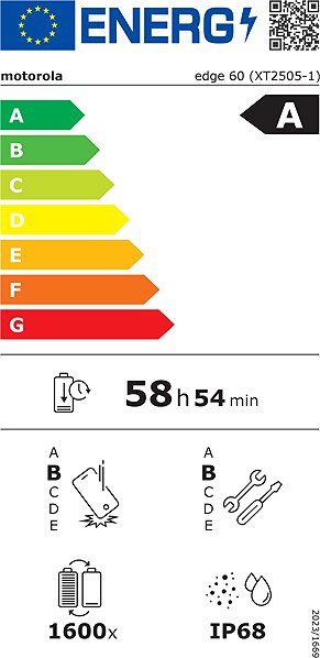 Mobile Phone Motorola EDGE 60 Energy label