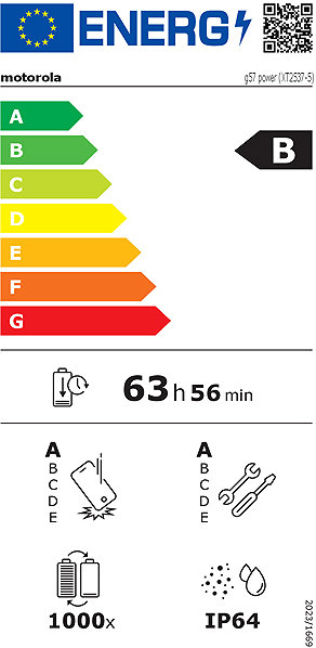 Mobile Phone Motorola Moto G57 Power 12GB/256GB Pantone Corsair (green) Energy label