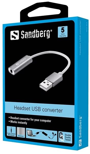 Redukcia Sandberg Headset USB converter Obal/škatuľka