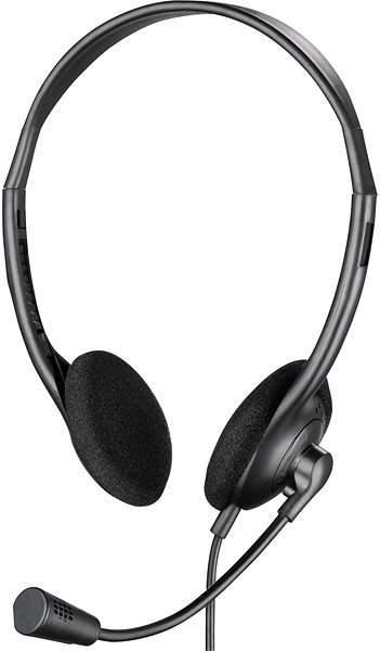 Fej-/fülhallgató Sandberg BULK USB Mikrofonos fejhallgató, fekete Oldalnézet