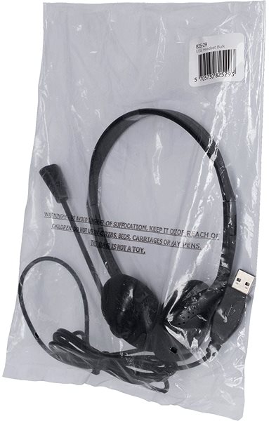 Fej-/fülhallgató Sandberg BULK USB Mikrofonos fejhallgató, fekete Csomag tartalma