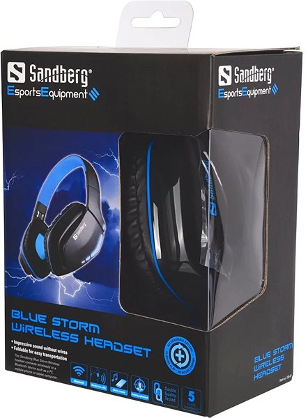 Bezdrátová sluchátka Sandberg Bluetooth Headset Blue Storm, černá Obal/krabička