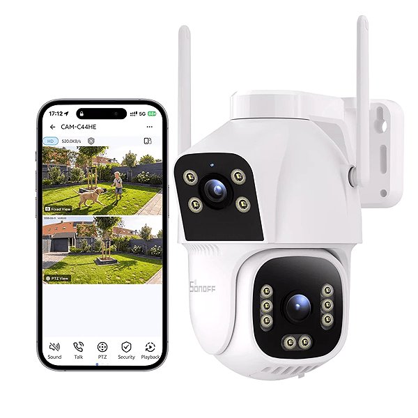 Überwachungskamera SONOFF CAM Outdoor DUO Dual Lens Outdoor Smart Security Camera Hub CAM-C44HE (EU-Typ) ...