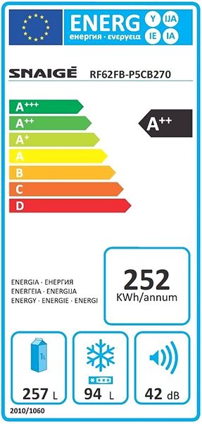 Chladnička SNAIGE RF62FB-P5CB27 ...