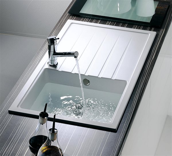 Set dřezu a baterie Sinks Best 780 Milk + Enigma S GR ...