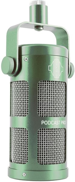Microphone SONTRONICS Podcast PRO Green Lateral view