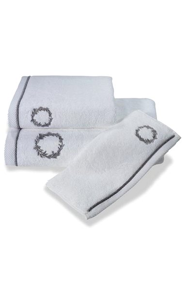 Osuška Soft Cotton – Darčeková súprava uterák a osuška Sehzade, 2 ks, bielo-strieborná výšivka ...