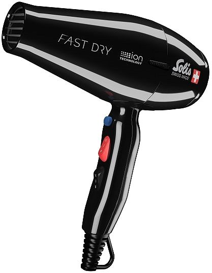 Hair Dryer Solis Fast Dry, Black Lateral view