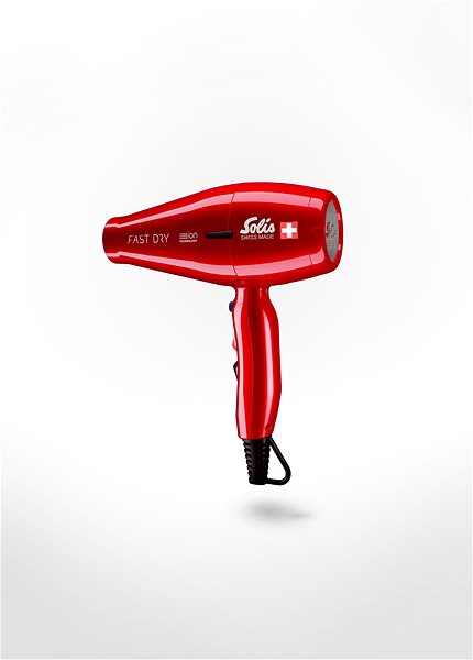 Hair Dryer Solis Fast Dry, Red Lateral view