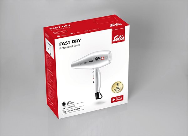 Hair Dryer Solis Fast Dry, Silver Packaging/box