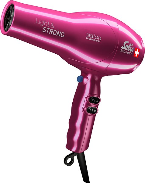 Hair Dryer Solis Light & Strong, Pink Lateral view