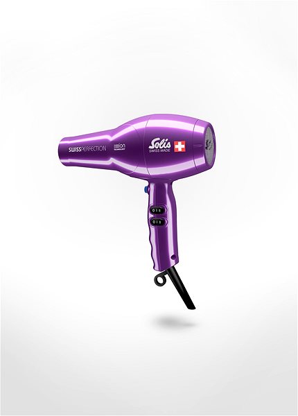 Hair Dryer Solis Swiss Perfection, Purple Lateral view