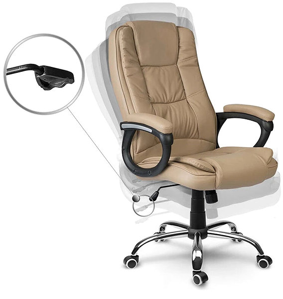 SOFOTEL 2437 Porto office chair, faux leather, beige.