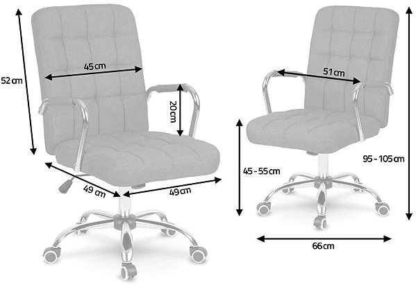 Office Chair Sofotel 2433 Office armchair Benton, fabric, grey ...